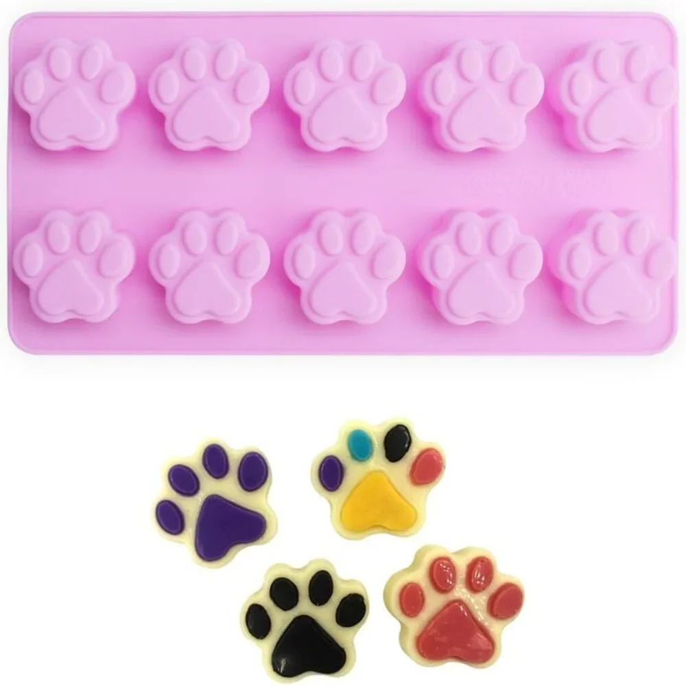 Puppy Dog Paw and Bone Silicone Molds, Non-Stick Food Grade Silicone Molds for C - Picture 4 of 7